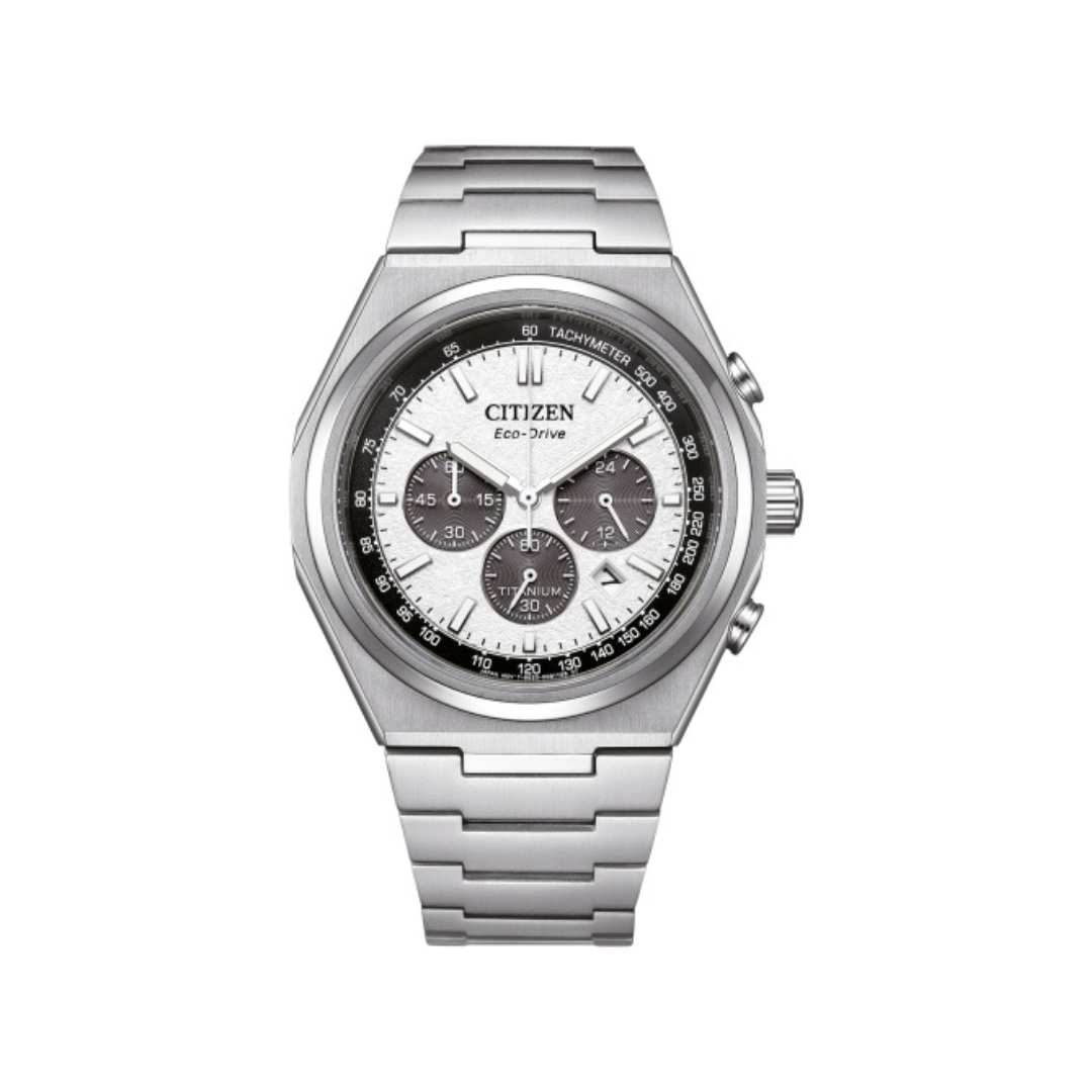 Citizen Solaire Homme Super titanium Chrono Blanc