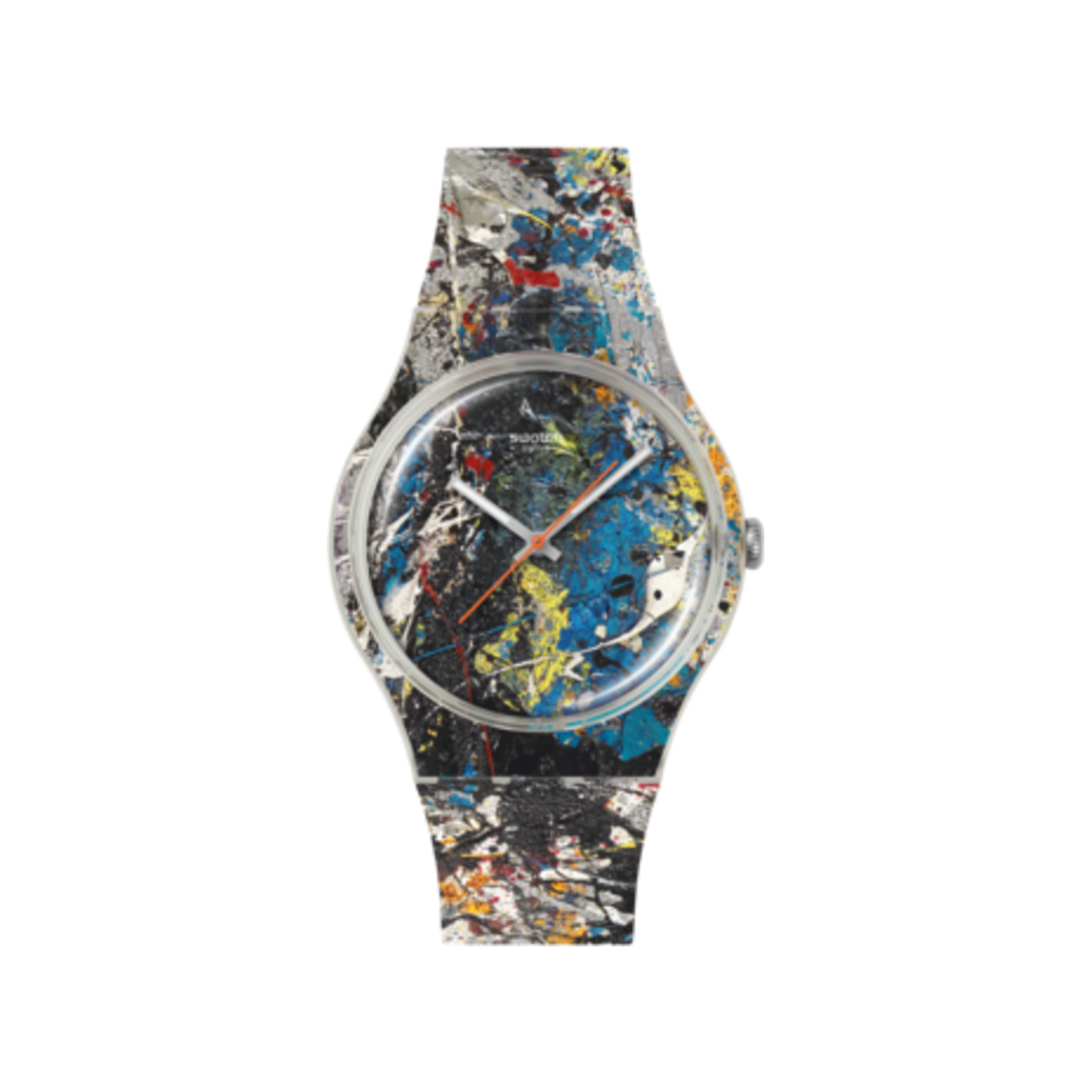 Swatch Pollock’s Alchemy SUOZ366 sur fond blanc