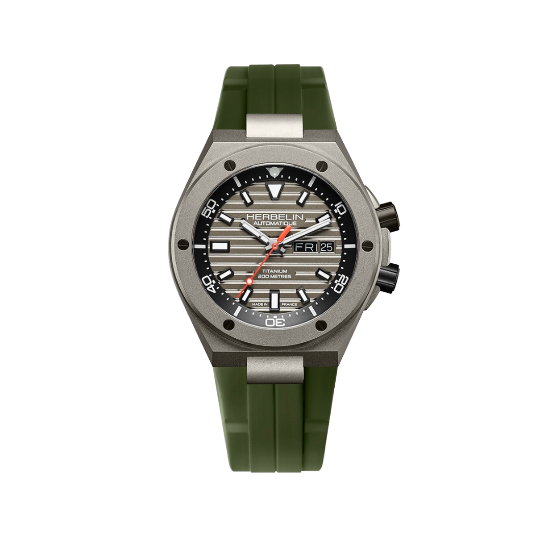 Herbelin Cap Camarat Automatique Titane Diver Kaki