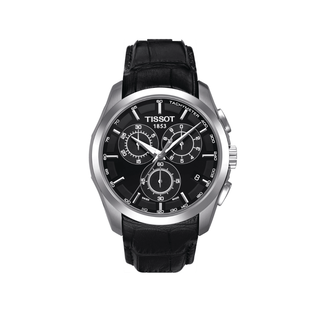 Tissot Couturier Chronographe Cuir Noir