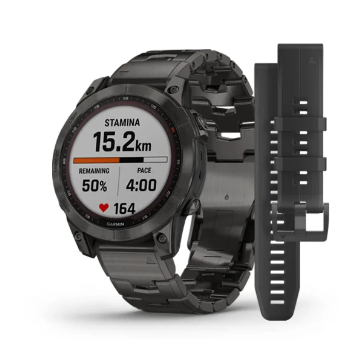 Garmin Fénix 7 Sapphire Solar Carbon Gray DLC Bracelet Titane