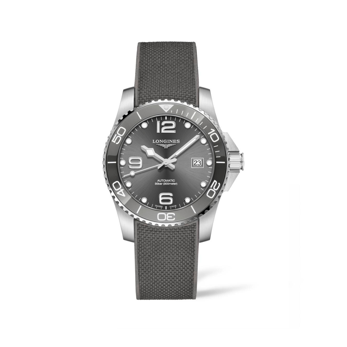 Longines Hydroconquest Céramique Silicone Gris - 41MM