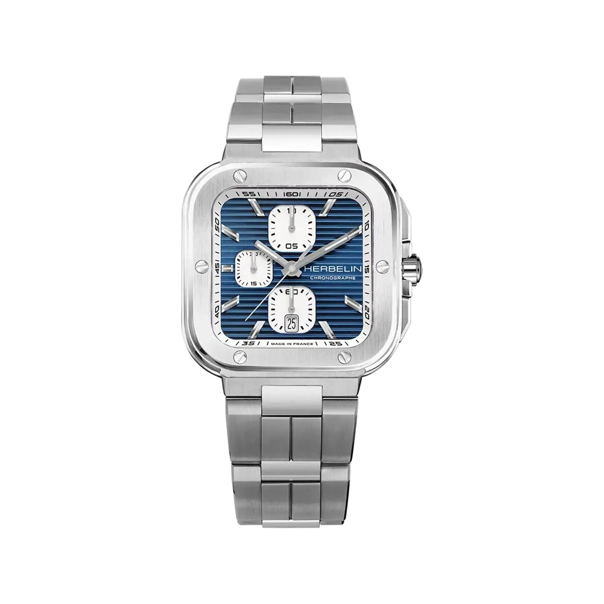 Herbelin Cap Camarat Square Chronographe Bleu — 35646B25