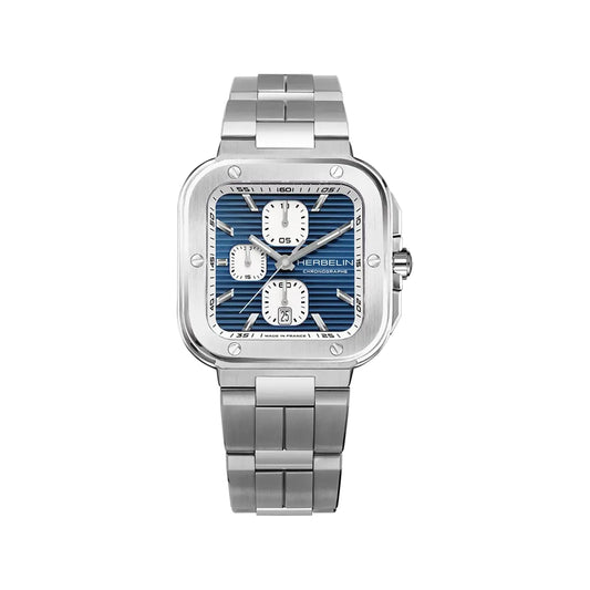 Herbelin Cap Camarat Square Chronographe Bleu — 35646B25