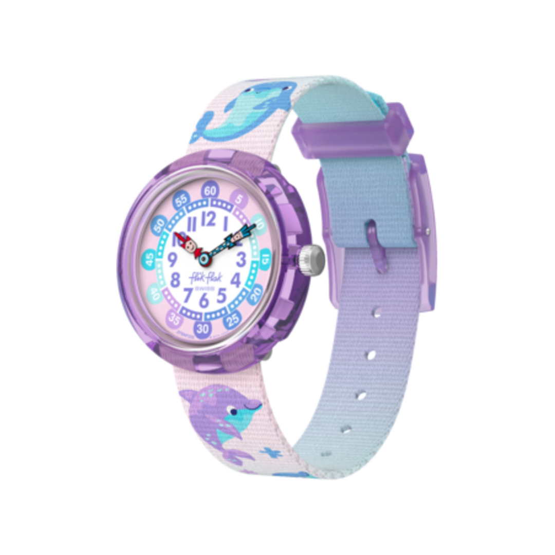 Flik Flak Happy Dolphins FBNP255 sur fond blanc