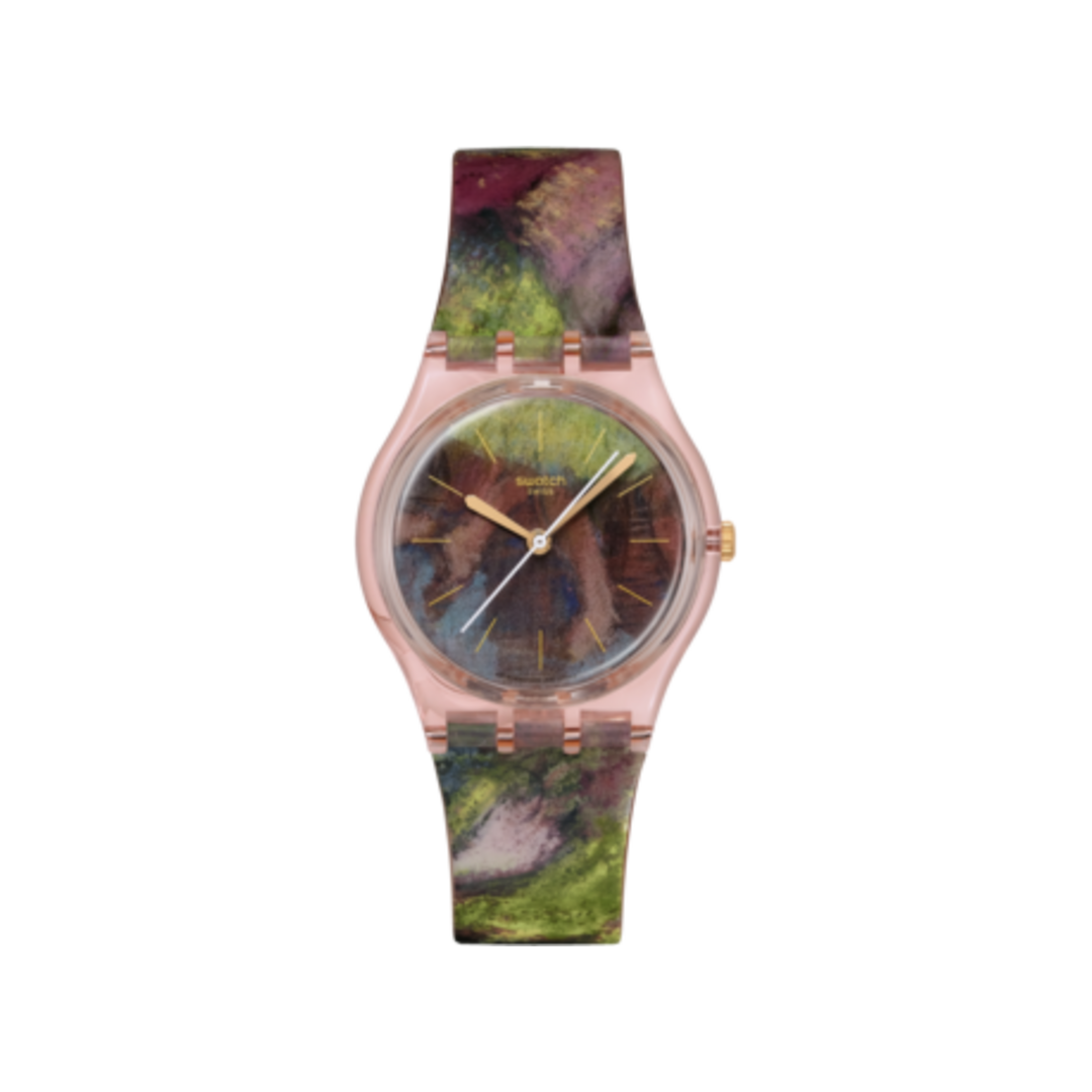 Swatch Degas’s Dancers SO28Z131 sur fond blanc