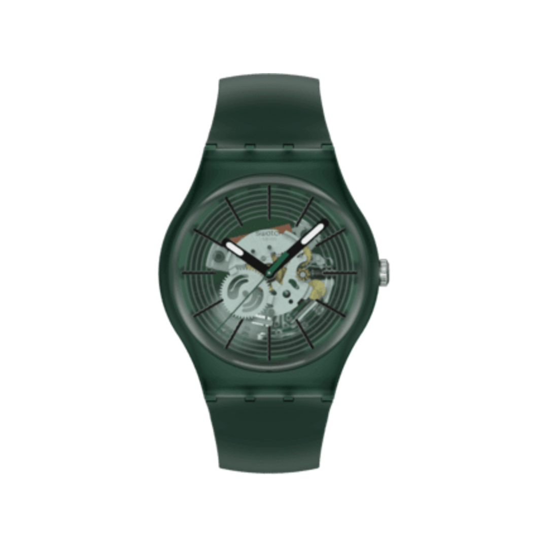 Swatch Revealed in the Forest SO29G111 sur fond blanc