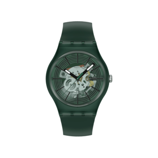 Swatch Revealed in the Forest SO29G111 sur fond blanc