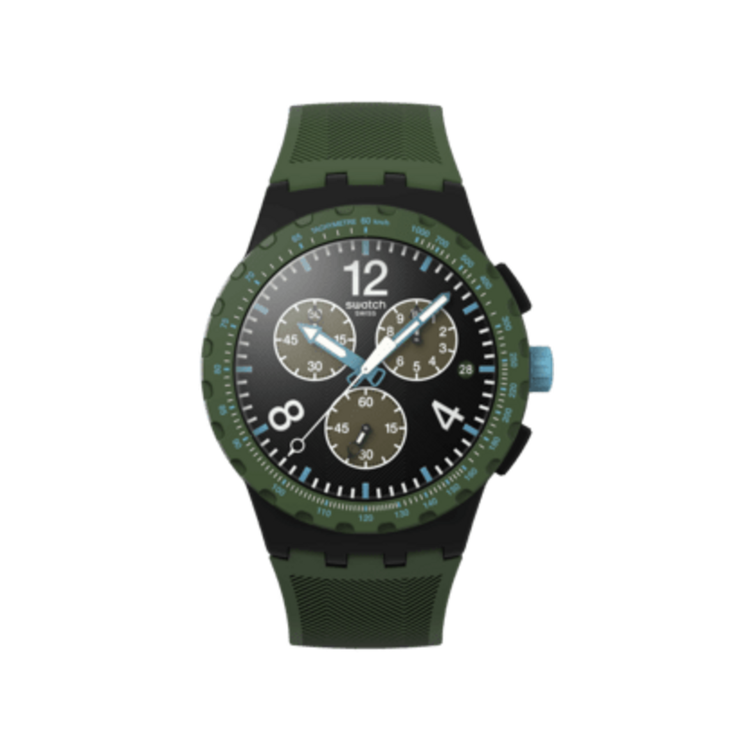 Swatch Olive Rush SUSB421 sur fond blanc