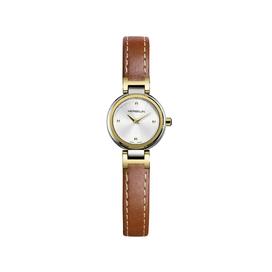 Herbelin Lady H Pvd Or Cuir Camel