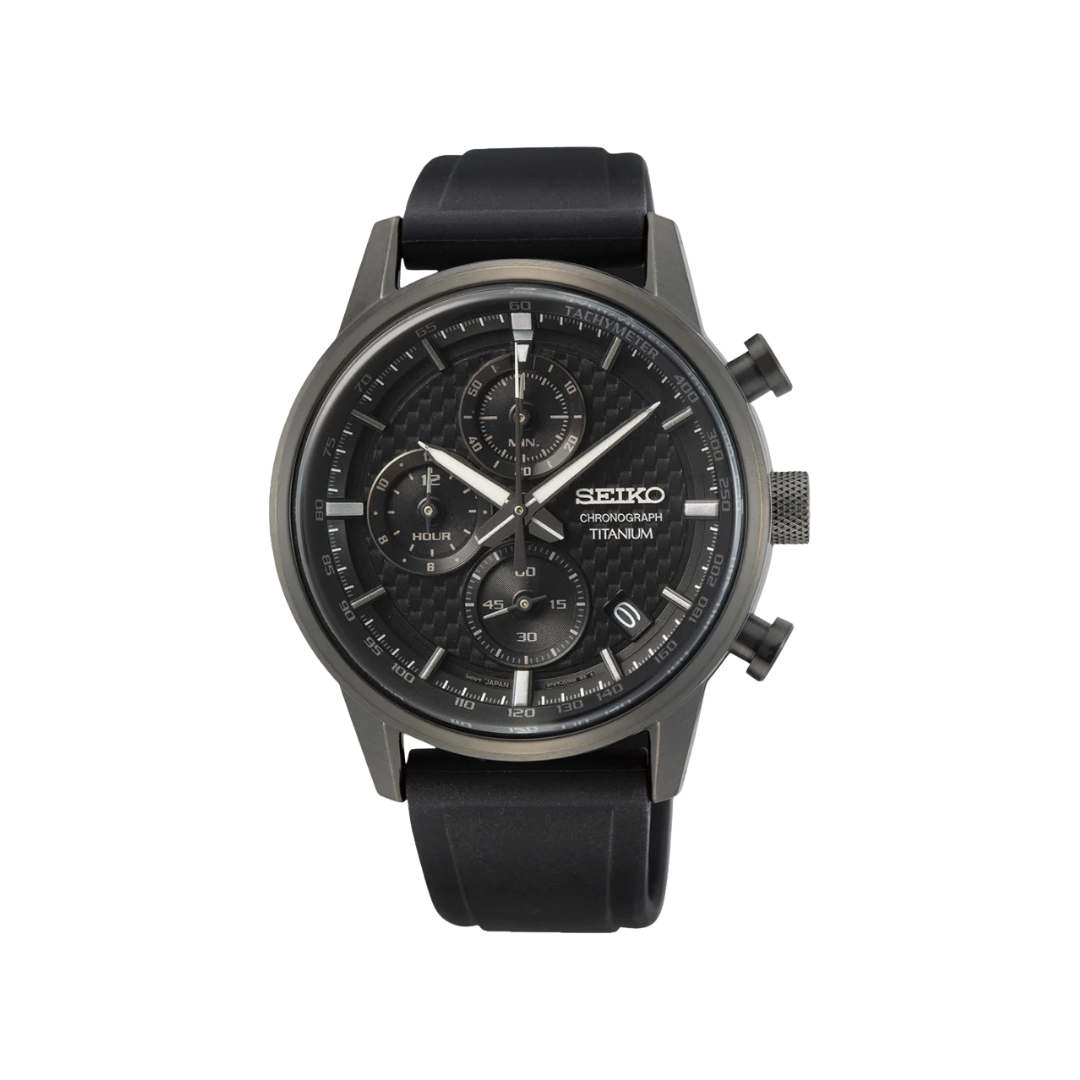 Seiko Sport Chronographe Quartz Titane Noir