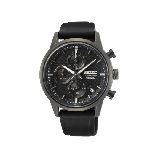 Seiko Sport Chronographe Quartz Titane Noir
