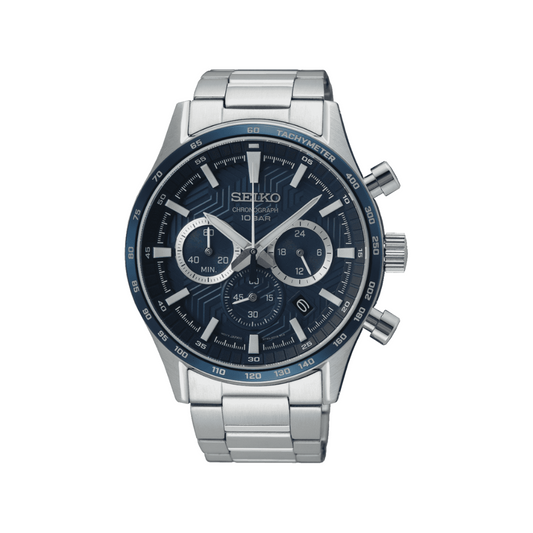 Seiko Quartz Chronographe Bleu