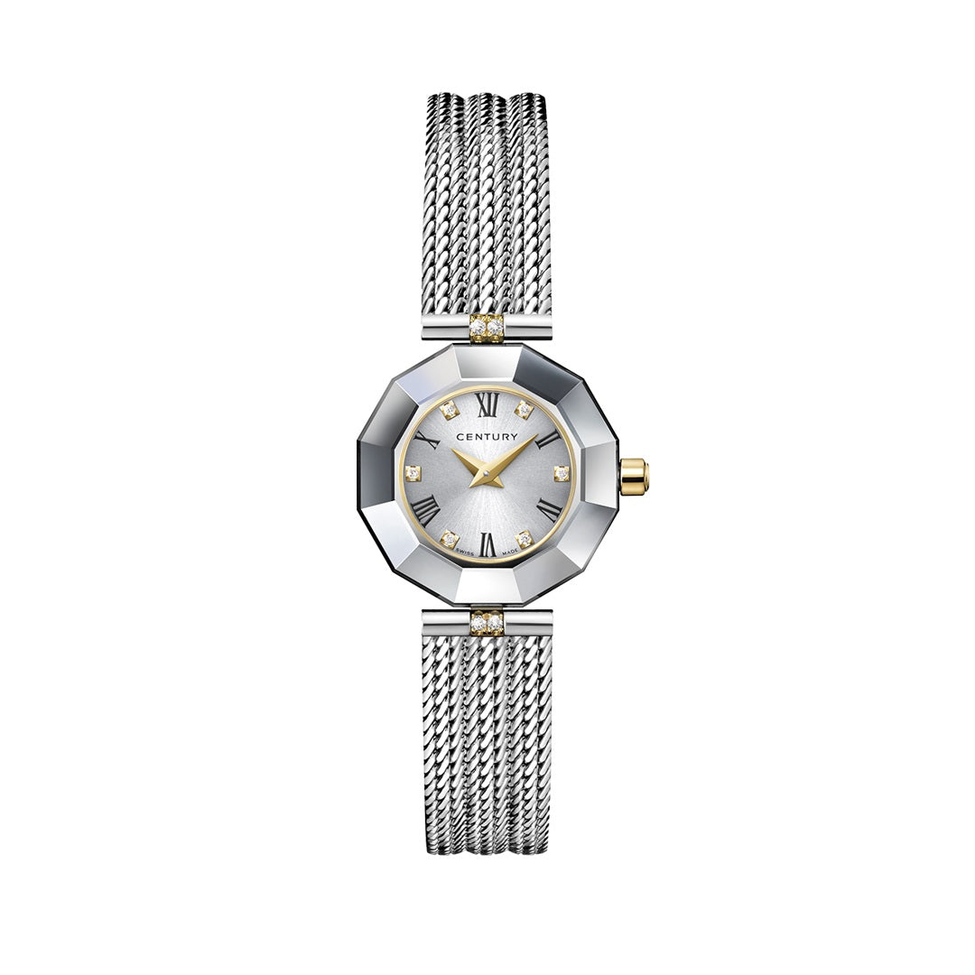 Century Prime Time argent et or jaune – 606.7.S.M2P.102.SM