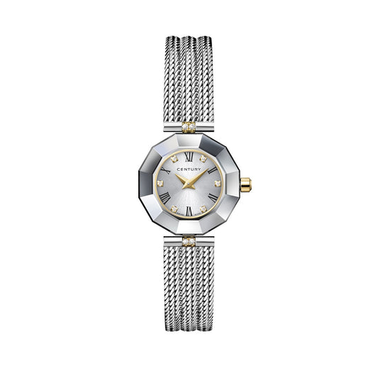 Century Prime Time argent et or jaune – 606.7.S.M2P.102.SM