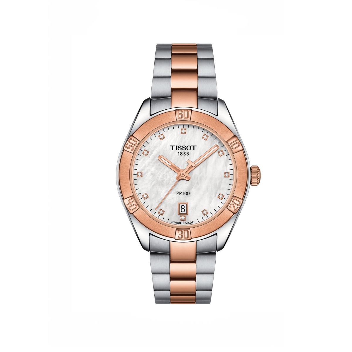 Tissot PR 100 Sport Chic Bicolore PVD Or Rose
